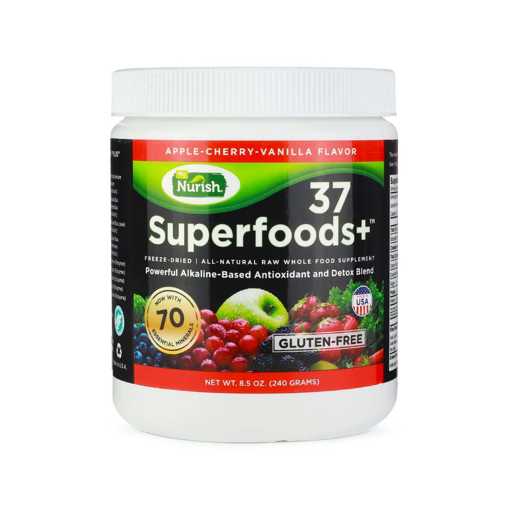 MyNurish 37 Superfoods + Apple Cherry Vanilla powder 8.5 ounces 30 day supply