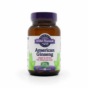 oregon's wild harvest american ginseng 50 capsules 25-day supply