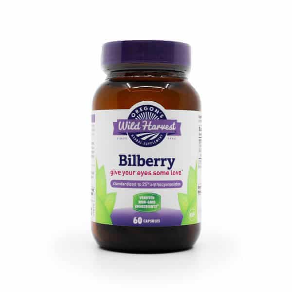 oregon's wild harvest bilberry 60 capsules 30-day supply