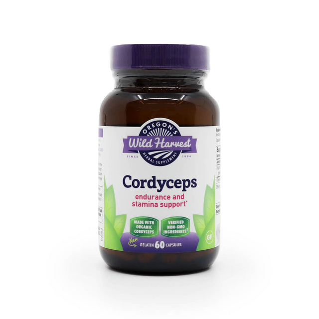 oregon's wild harvest organic cordyceps 60 capsules 30-day supply