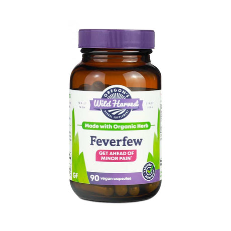 oregon's wild harvest feverfew organic 90 capsules 90-day supply