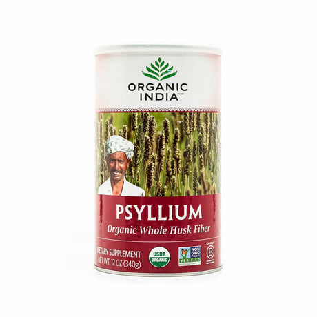 organic india whole husk psyllium 12 ounces 68-day supply