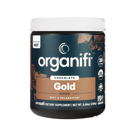 organifi gold chocolate superfood powder 8.46 ounces 240 grams 20 day supply