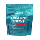 Organifi Creatine Chews turquoise pouch, 60 chewable gummies, with Vital Cherry Extract and 1.5g creatine monohydrate