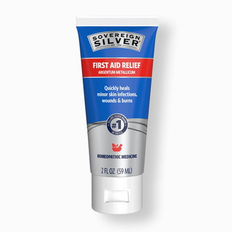 Natural Immunogenics Sovereign Silver First Aid Relief Gel — 2 fl oz box, new packaging