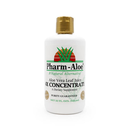 pharm-aloe aloe vera juice 4x concentrate 32 fluid ounces 32-day supply