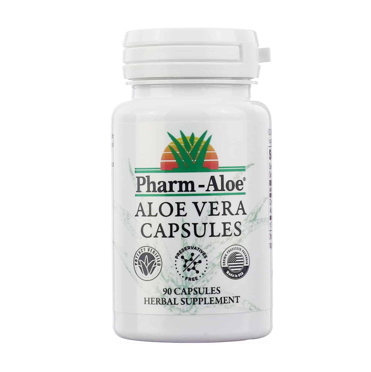 pharm-aloe aloe vera leaf juice capsules 90 capsules 30-day supply