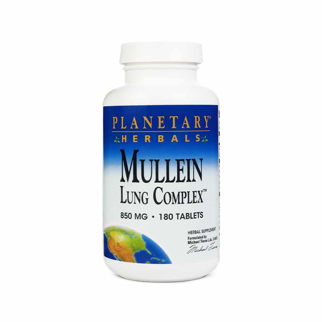 planetary herbals mullein lung complex 180 tablets 90-day supply