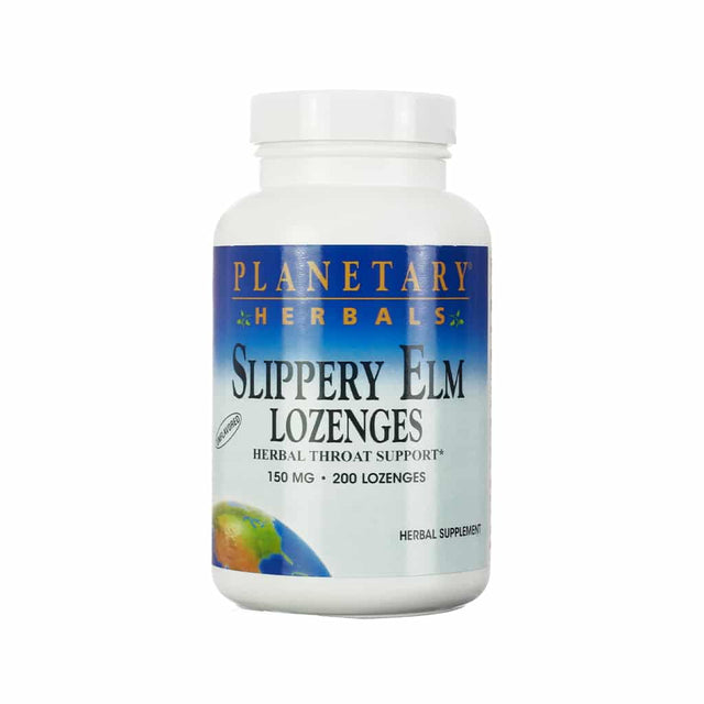 planetary herbals slippery elm lozenges - unflavored 200 lozenges 200-day supply