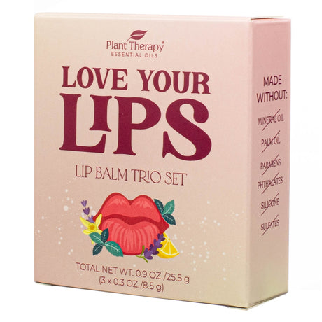 Plant Thearpy Love Your Lips Lip Balm Trio Set Out Box