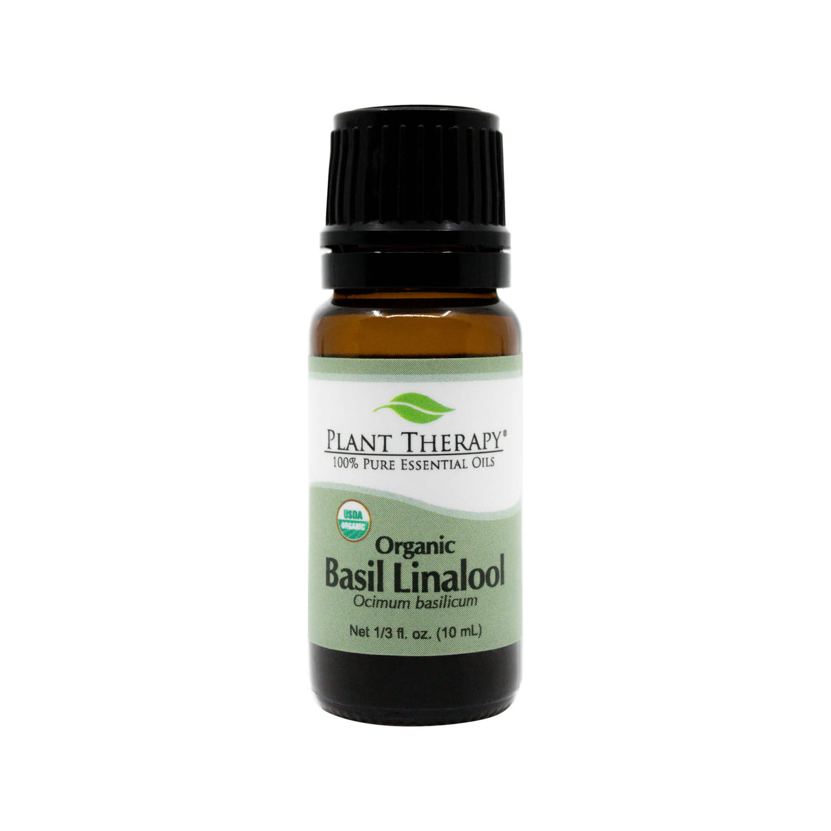 plant therapy organic basil linalool essential oil 10 ml 1/3 fluid ounce