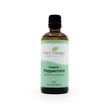 plant therapy organic peppermint essential oil 100 ml 3.3 fluid ounces