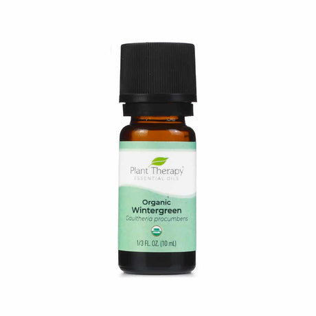 plant therapy organic wintergreen essential oil 10 ml 1/3 fluid ounce