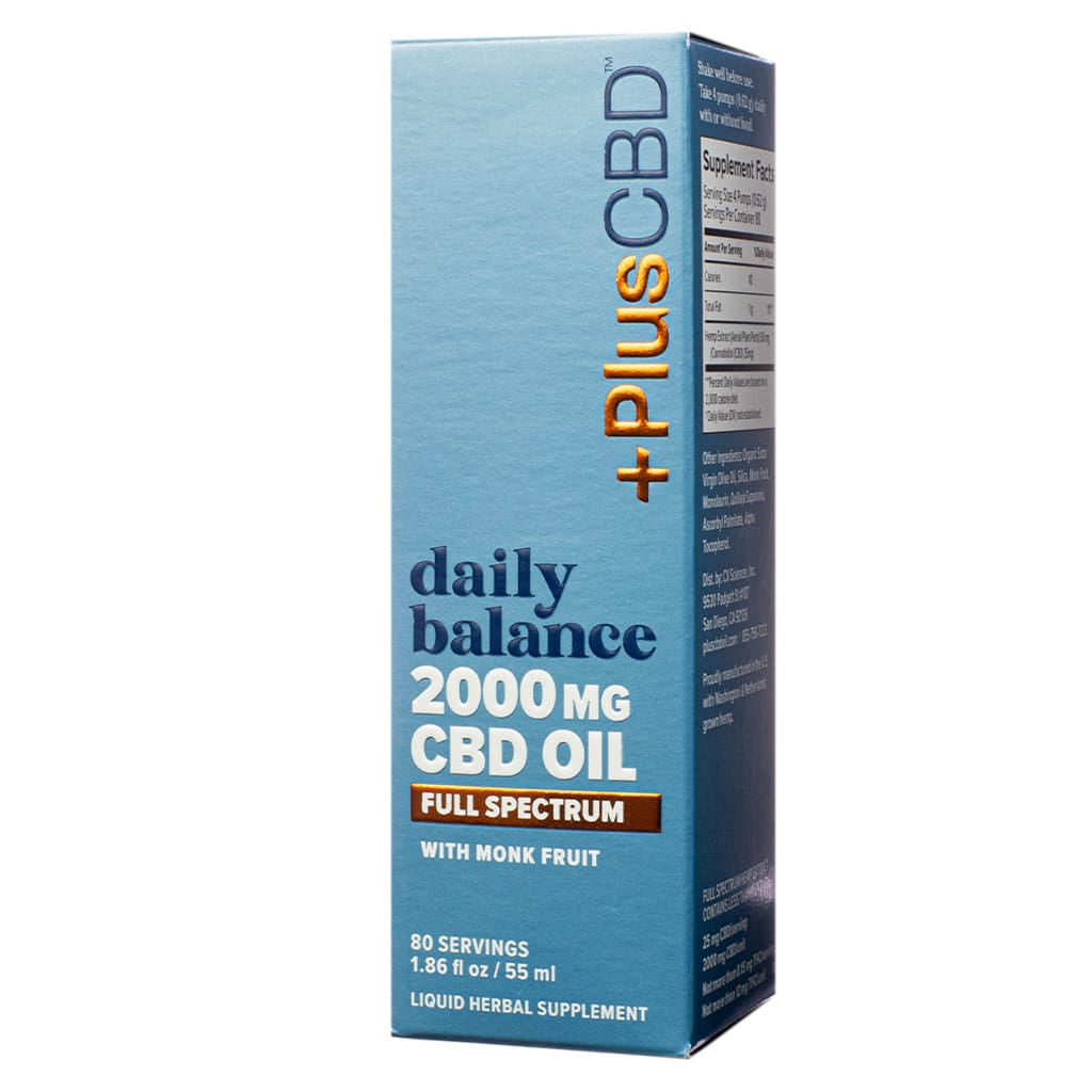 PlusCBD Daily Balance 2000mg CBD Oil Peppermint | CBD Oil - The