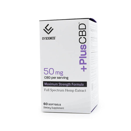 Plus CBD Softgels 50mg Maximum Strength 60 softgels