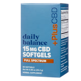 Plus CBD Daily Balance 15mg CBD Softgels