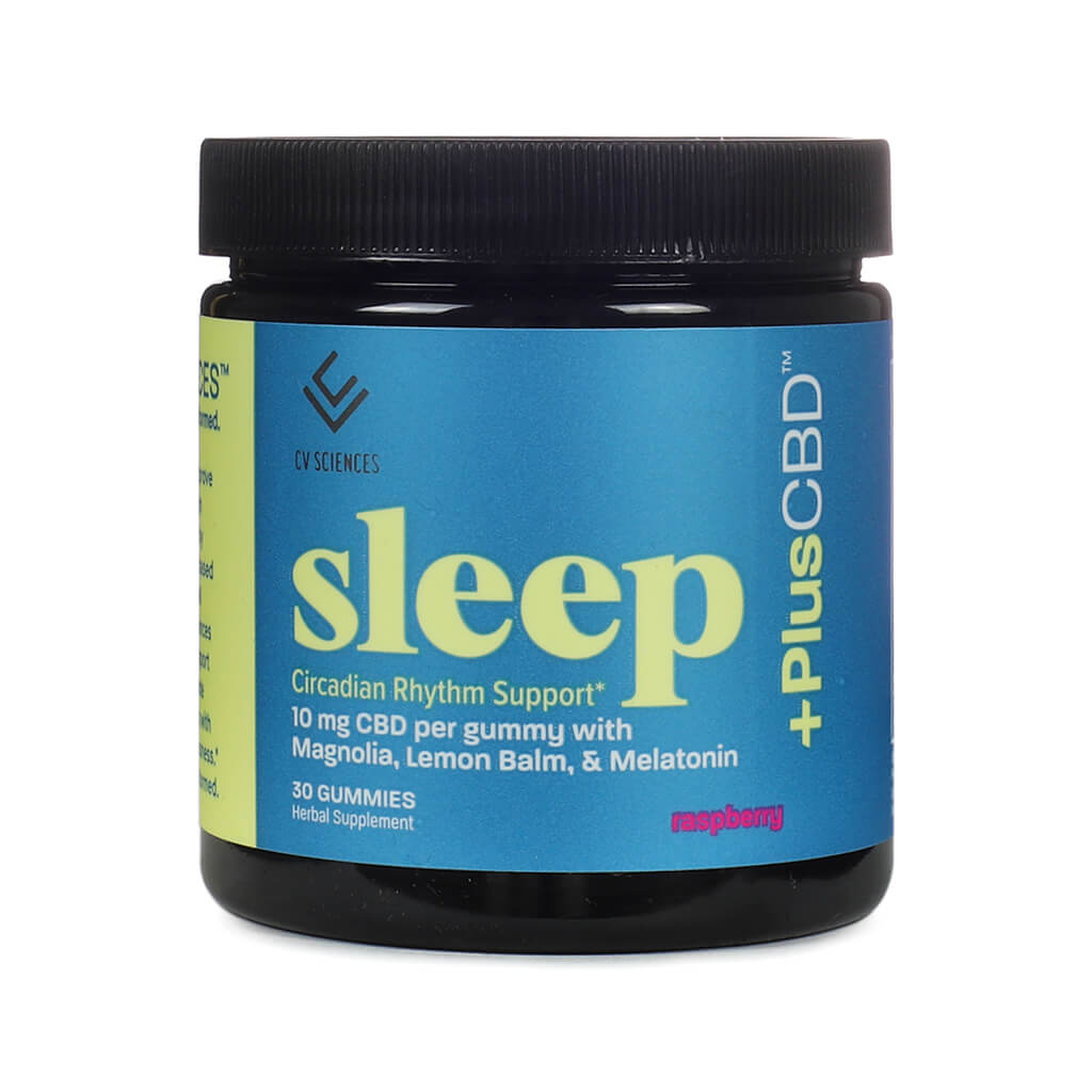 Plus CBD Sleep Gummies 10mg 30 gummies raspberry flavor