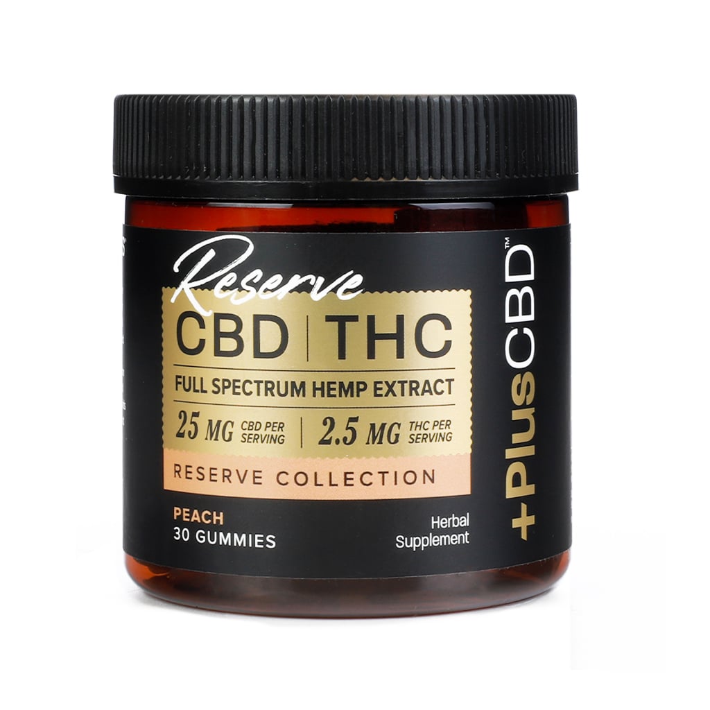 PlusCBD Reserve Collection Hemp Extract Gummies - Peach - The