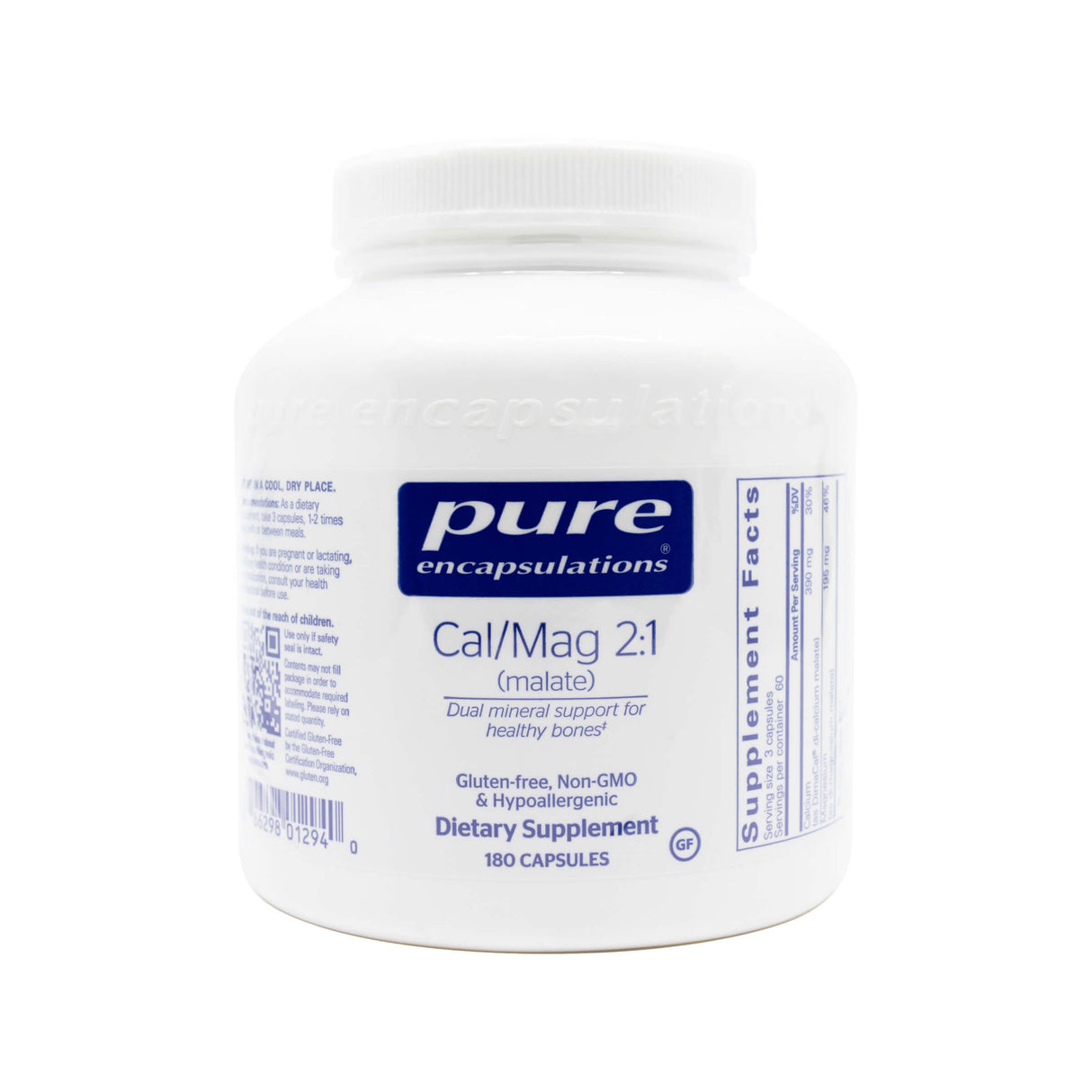 Pure Encapsulations Cal/Mag (Malate) 2:1 180 capsules