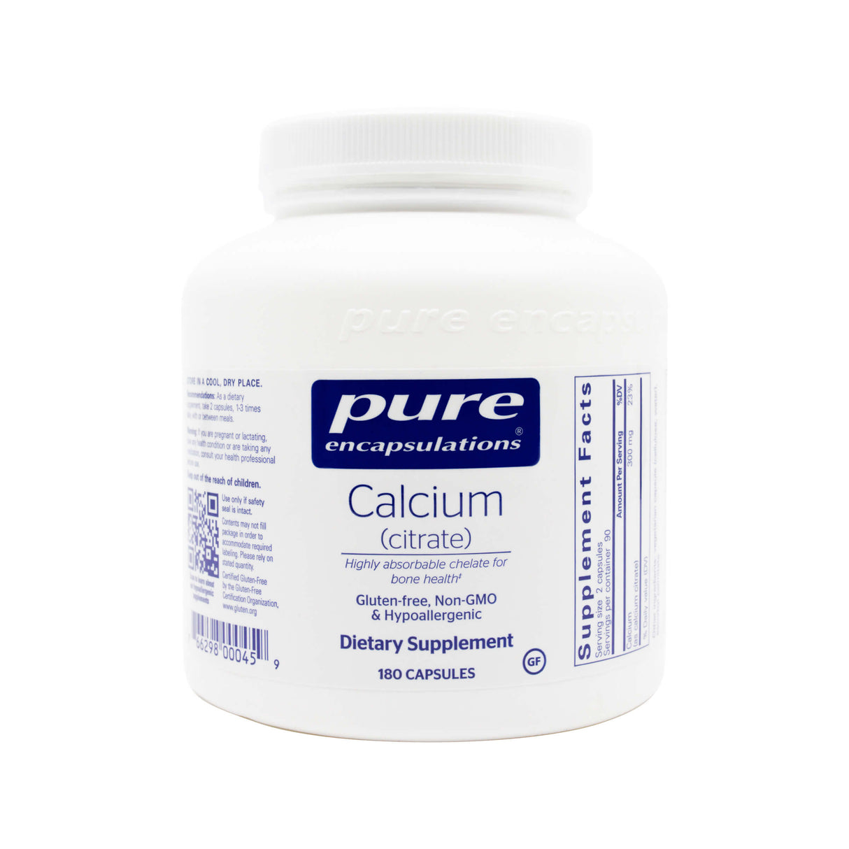 Pure Encapsulations Calcium Citrate 180 capsules