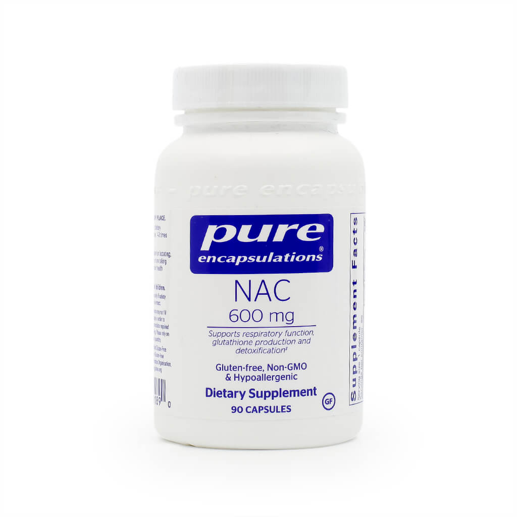 Pure Encapsulations NAC (N-Acetyl-L-Cysteine) 600mg 90 capsules 1-3 month supply