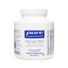 Pure Encapsulations Nutrient 950 without Copper and Iron 180 capsules white bottle with blue label