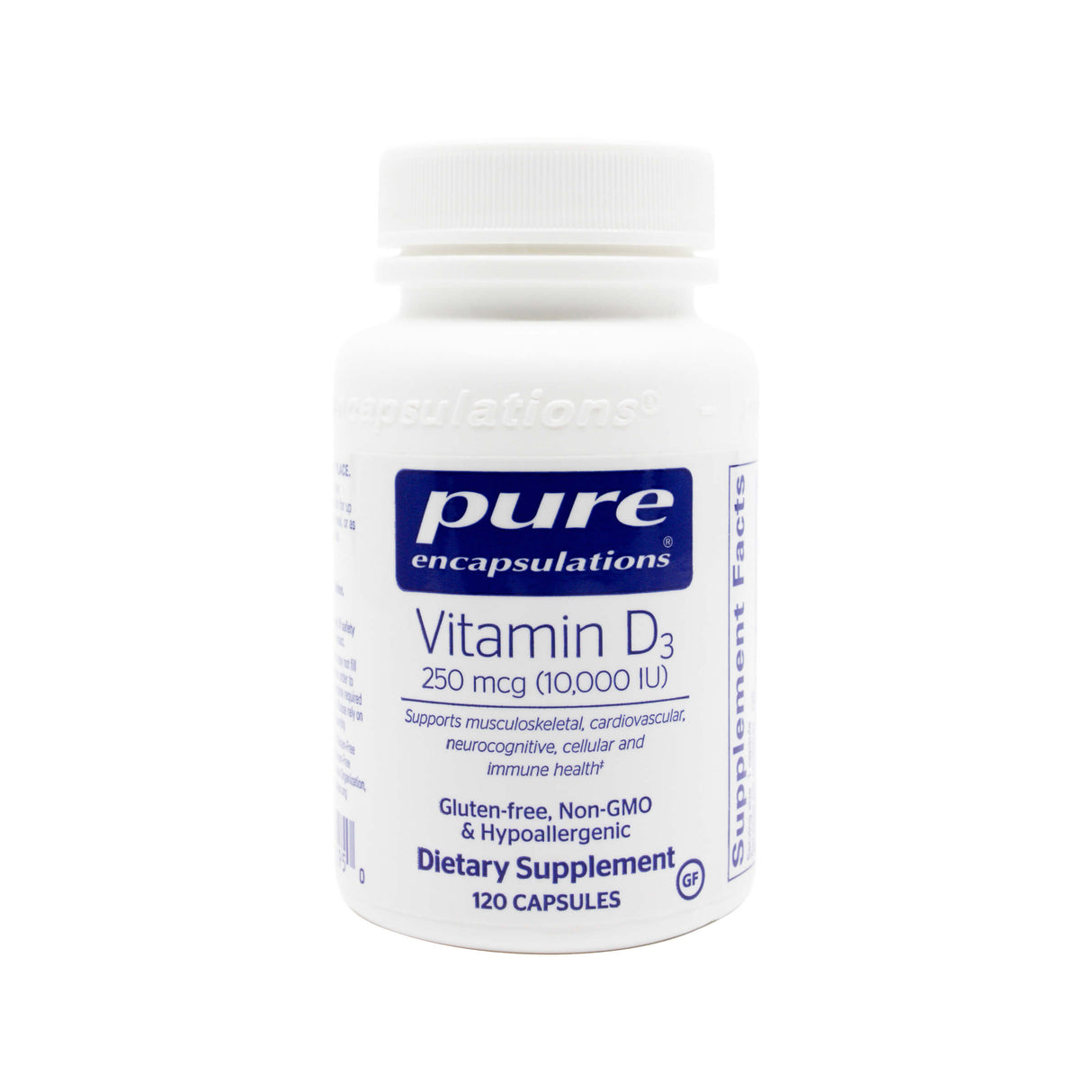 Pure Encapsulations Vitamin D3 250mcg (10,000 IU) 120 capsules