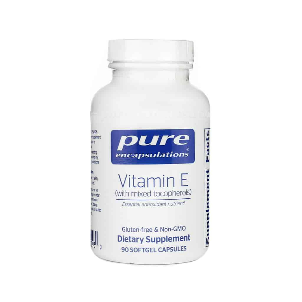 Pure Encapsulations Vitamin E (with Mixed Tocopherols) 90 softgel capsules