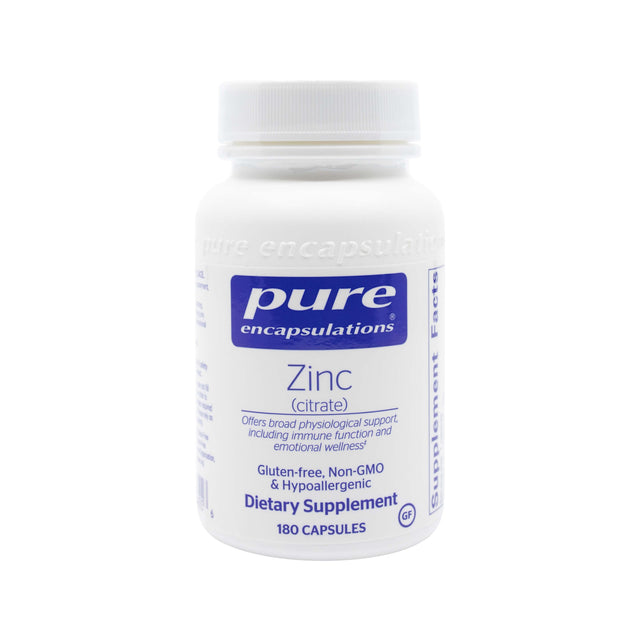 Pure Encapsulations Zinc Citrate 180 capsules