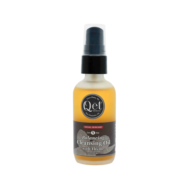 qet botanicals balancing cleansing oil with thyme 2 ounces