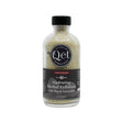 A 4 oz glass bottle of Qēt Botanical Beauty Hydrating Herbal Exfoliant, labeled as Core Step 2 in a facial skincare routine. The product features tea and lavender for gentle exfoliation and hydration, with a natural powdery texture visible through the clear bottle.