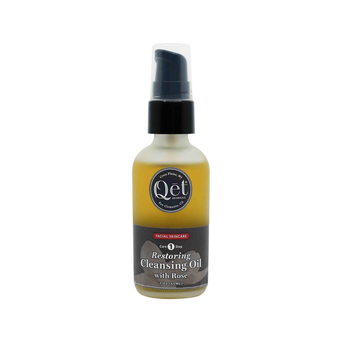 qet botanicals restoring cleansing oil with rose 2 ounces