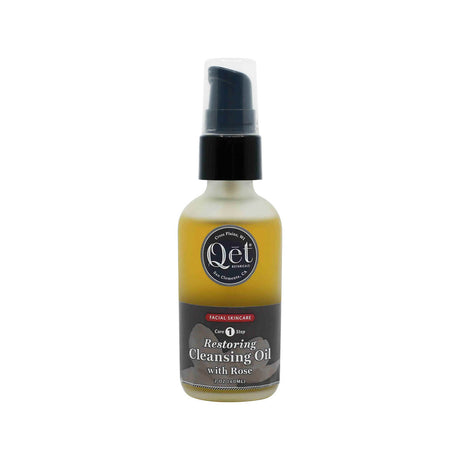 qet botanicals restoring cleansing oil with rose 2 ounces