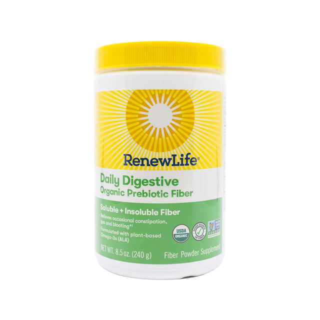 Renew Life Daily Digestive Organic Prebiotic Fiber 8.5 ounces