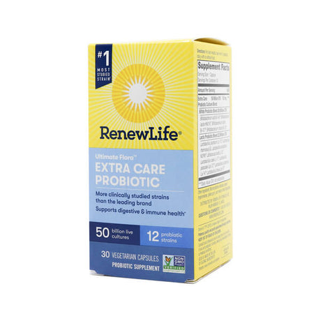 Renew Life Extra Care Digestive Probiotic Capsules 50 Billion CFU