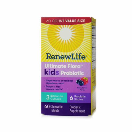 Renew Life Ultimate Flora Kids Probiotic 3 Billion Berry-Licious 60 chewable tablets