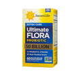 Box of Renew Life Ultimate Flora Extra Care Probiotic with 50 billion CFU and 12 probiotic strains. Includes 60 delayed release vegan capsules and promotes digestive and immune support.