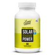 Lively Vitamin Co. Solar Power 2000 IU 60 vegetable capsules dietary supplement bottle with a bright yellow and black design. The label highlights 'Vegan Vitamin D3' and promotes 'Make your own sunshine' along with Vitamin K2 to support bone density.