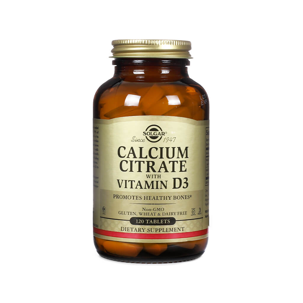 Solgar Calcium Citrate with Vitamin D3 120 tablets