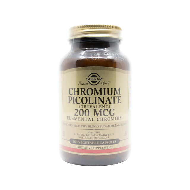 Solgar Chromium Picolinate 200mcg 180 capsules