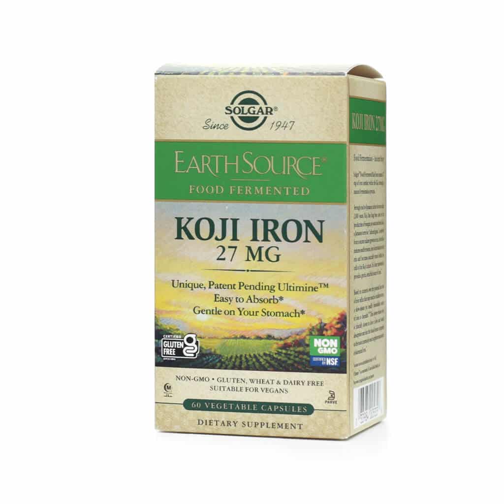 Solgar Earth Source® Food Fermented Koji Iron 27mg 60 capsules