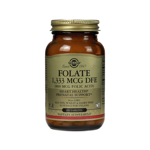 Solgar Folate 1,333 MCG DFE (800 MCG Folic Acid) 250 tablets