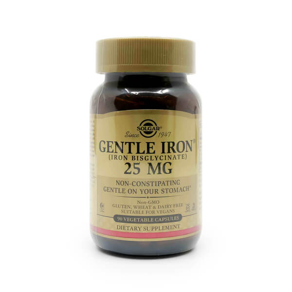 solgar gentle iron 25mg 90 vegetable capsules