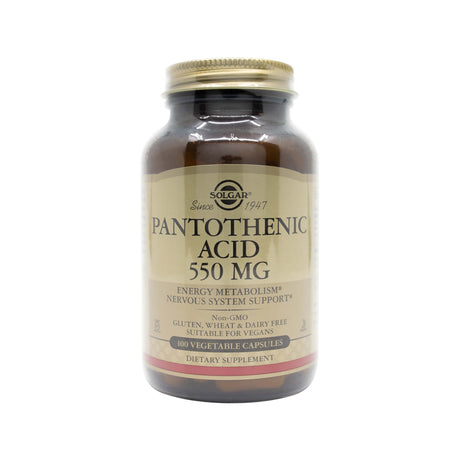 Solgar Pantothenic Acid 550 100 capsules