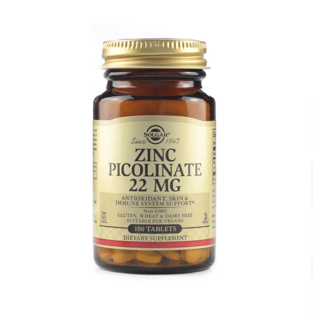 Solgar Zinc Picolinate 22mg 100 tablets