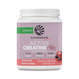 Sunwarrior Active Creatine For Her Powder, front label with feminine branding in pink tones highlighting performance and muscle support for active women.
