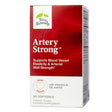 A red and white box labeled "Terry Naturally Artery Strong," featuring vitamins A, D3, and K2 for blood vessel elasticity and arterial wall strength. Contains 60 softgels for a two-month supply.