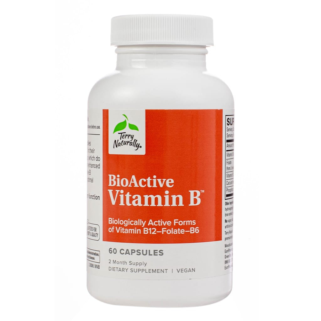 Terry Naturally BioActive Vitamin B 60 capsules 2 month supply