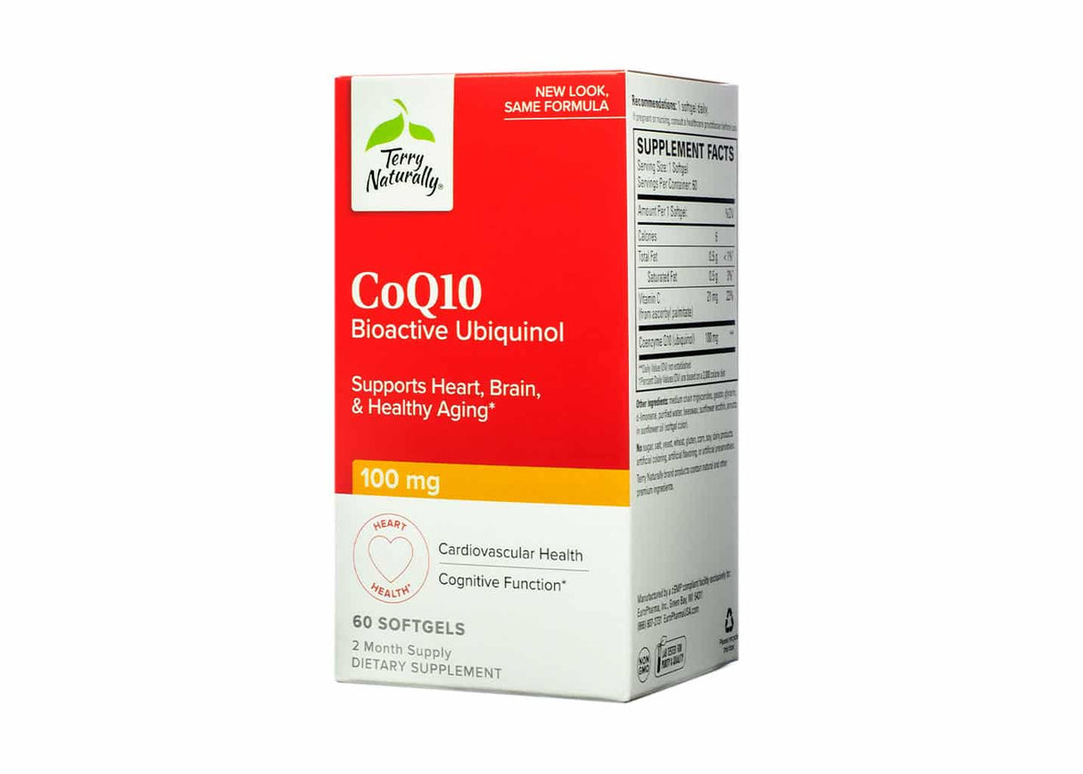 Terry Naturally CoQ10 Bioactive Ubiquinol 60 softgels 2 month supply