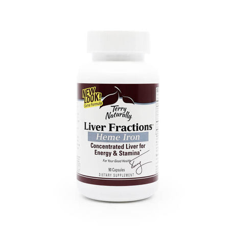 Terry Naturally Liver Fractions heme iron supplement 90 capsules 45 day supply